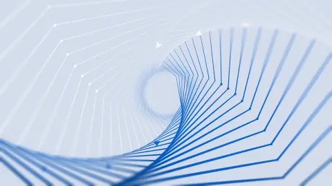 Muse Wonder launch artwork: blue and white lines spiralling into a tunnel