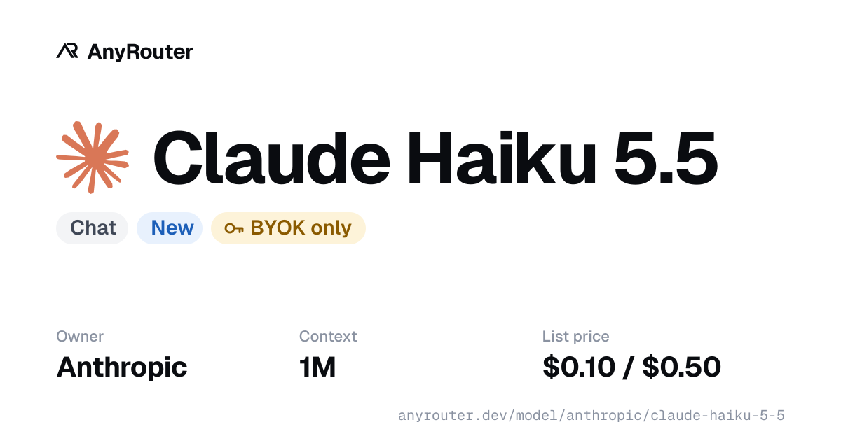 Claude Haiku 5.5 share card