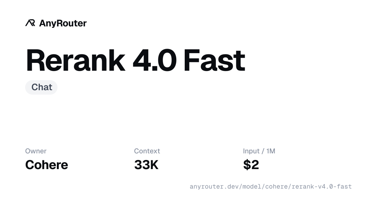 Rerank 4.0 Fast share card