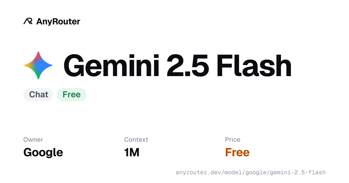 Gemini 2.5 Flash share card