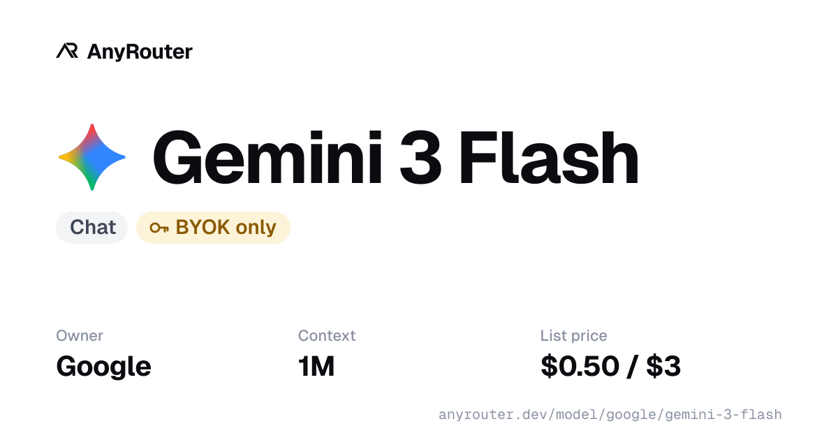 Gemini 3 Flash share card