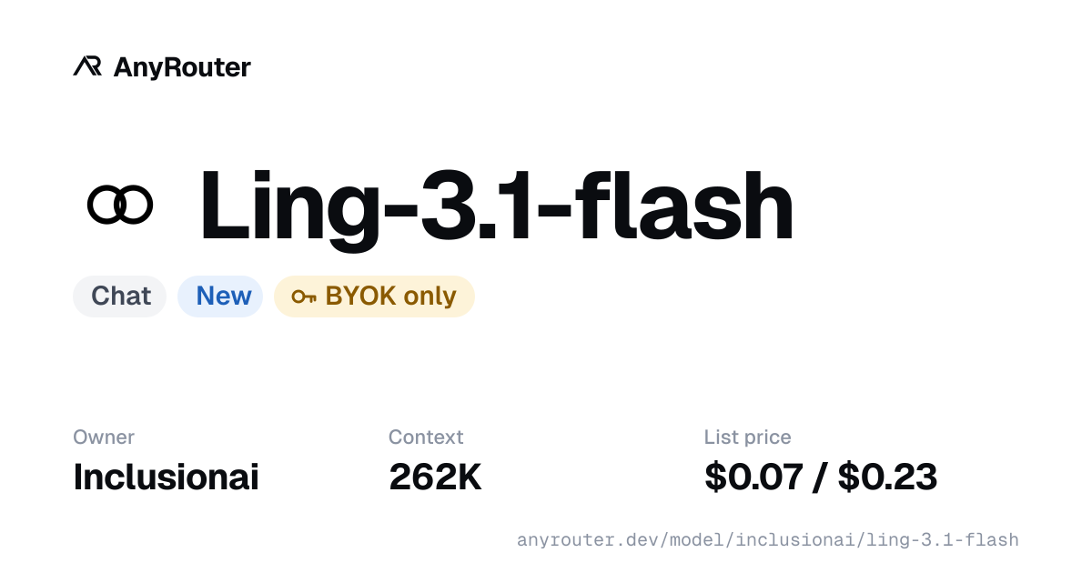 Ling-3.1-flash share card