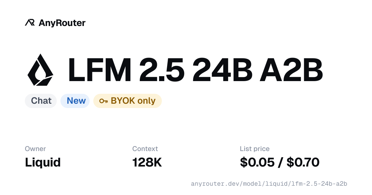 LFM 2.5 24B A2B share card