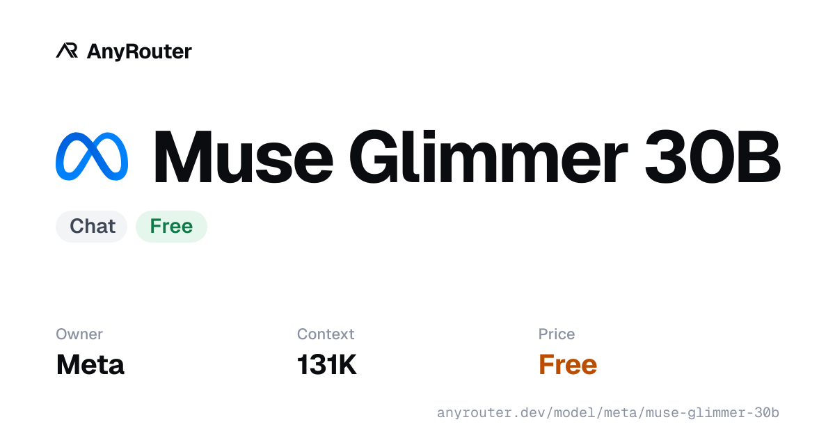 Muse Glimmer 30B share card