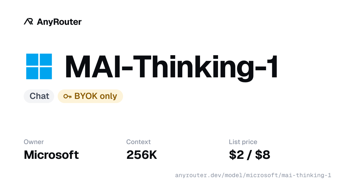 MAI-Thinking-1 share card