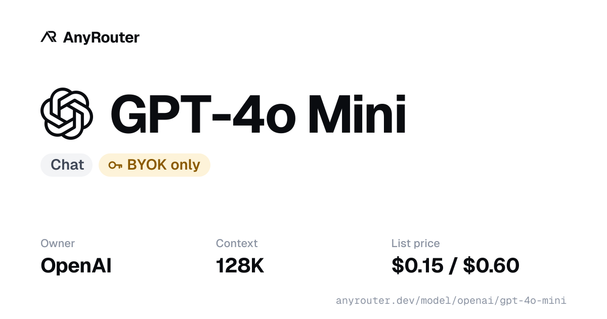 GPT-4o Mini share card