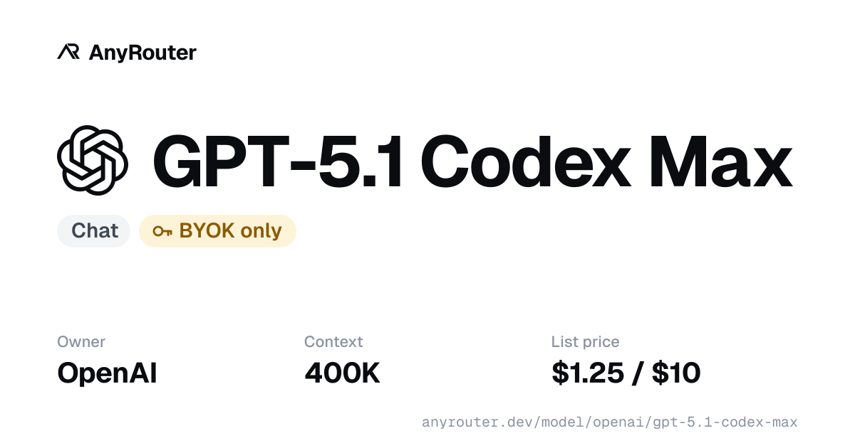 GPT-5.1 Codex Max share card