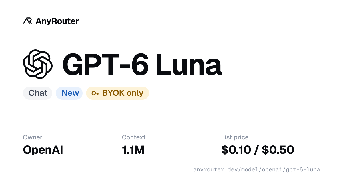 GPT-6 Luna share card