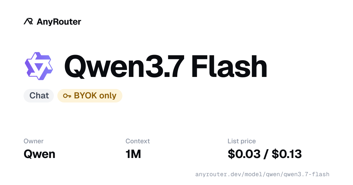 Qwen3.7 Flash share card