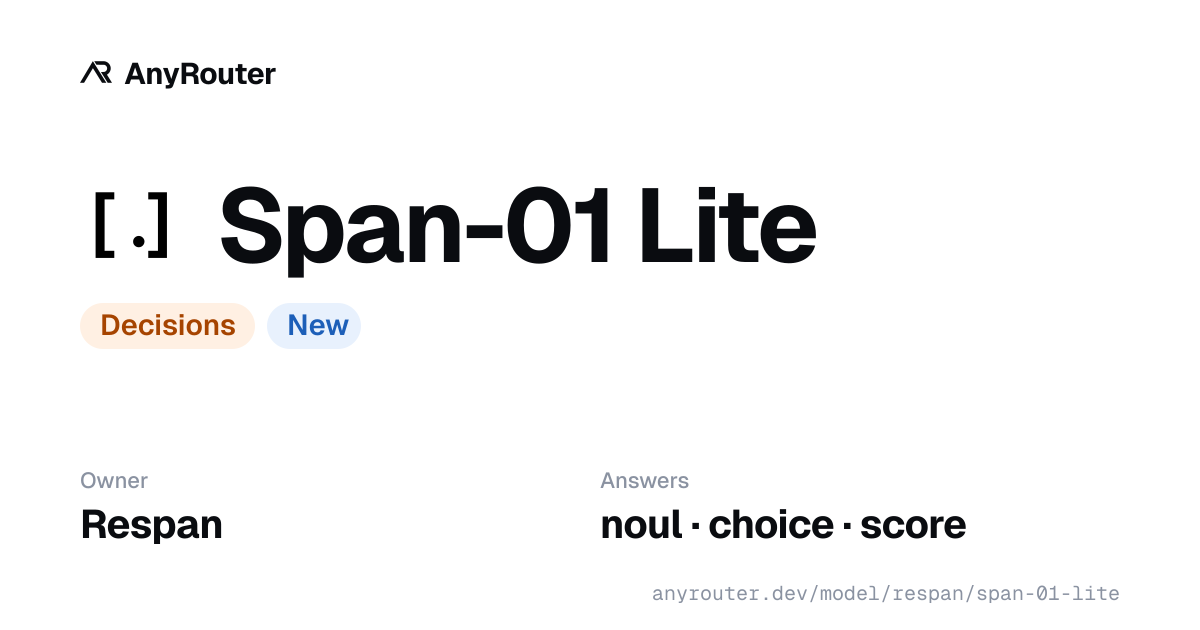 Span-01 Lite share card