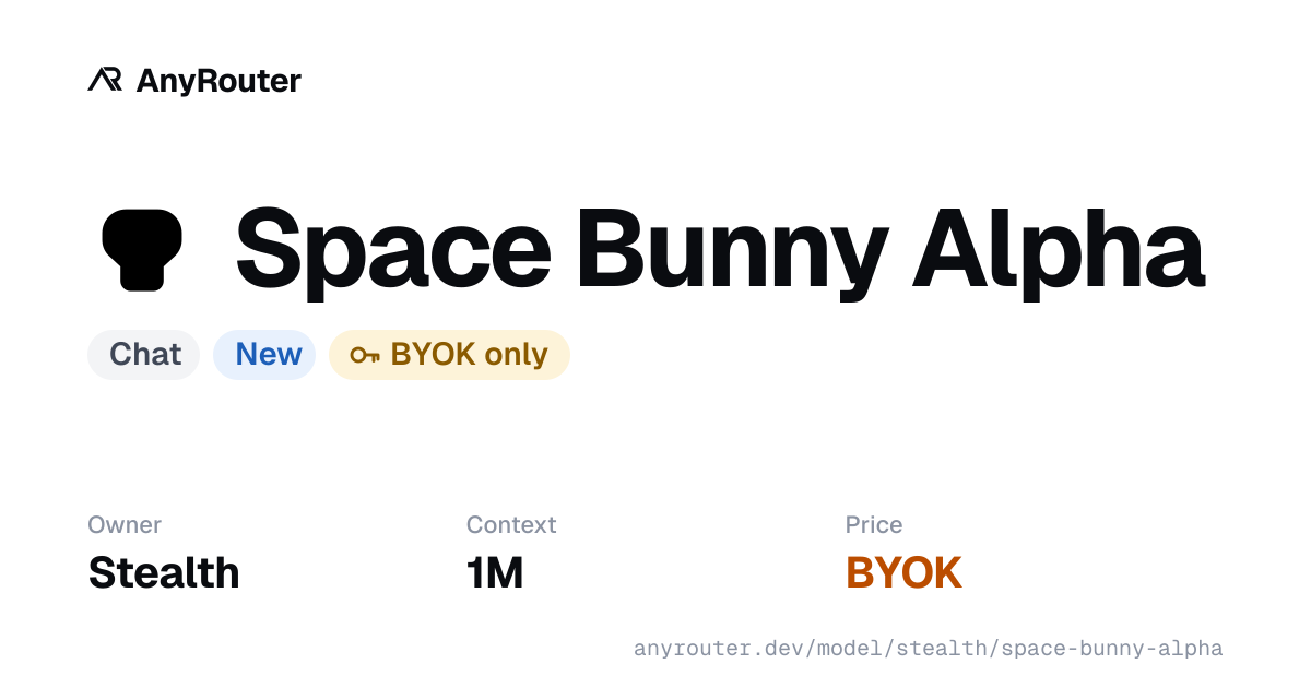 Space Bunny Alpha share card