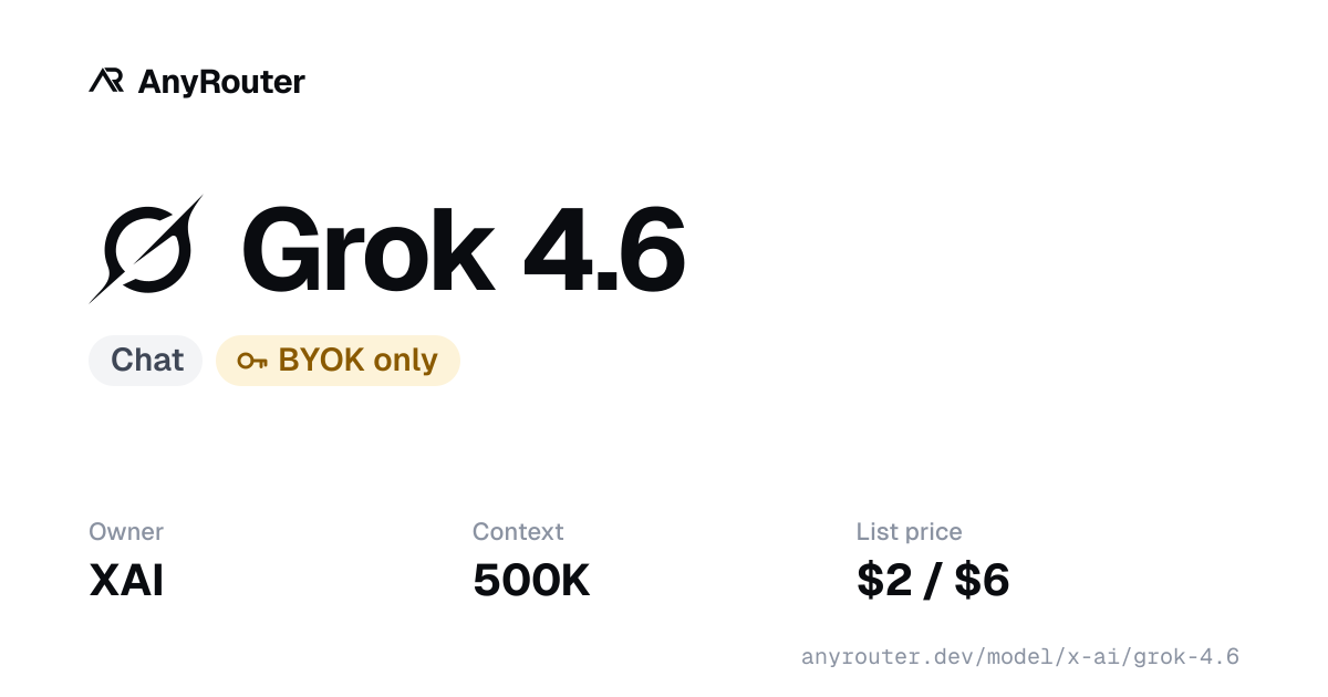 Grok 4.6 share card