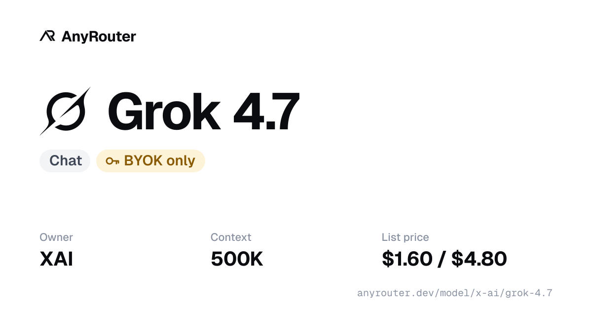 Grok 4.7 share card