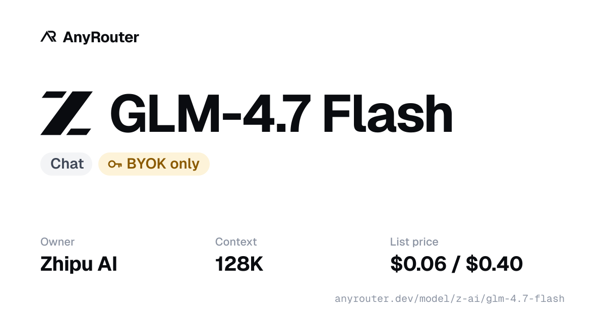 GLM-4.7 Flash share card