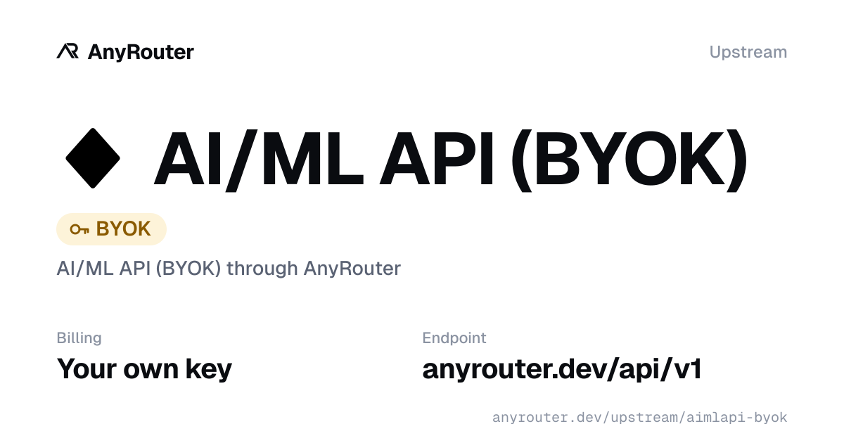 AI/ML API upstream share card