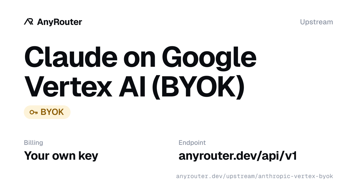 Google Vertex AI upstream share card