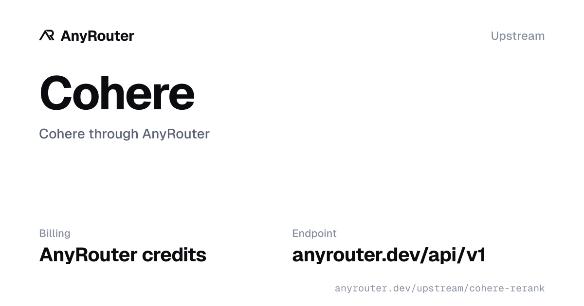 Cohere upstream share card