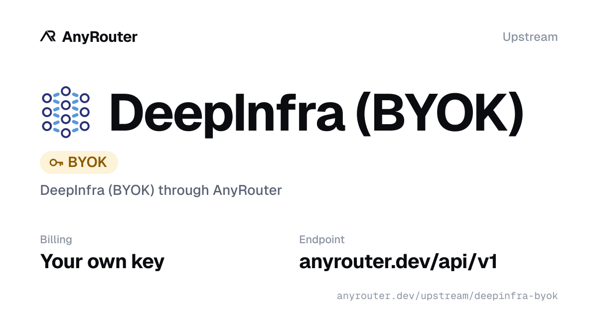 DeepInfra upstream share card