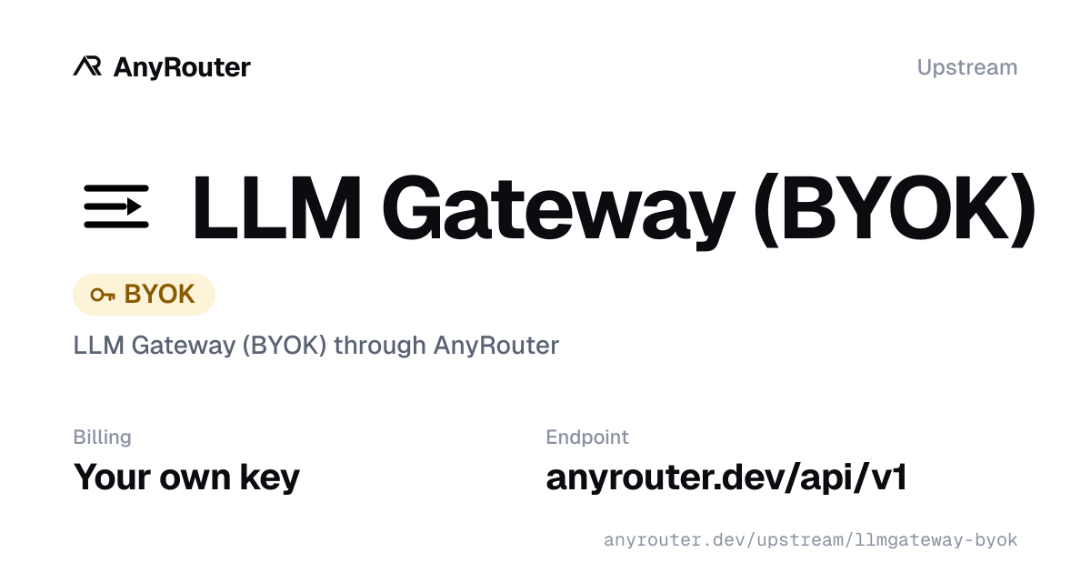 LLM Gateway upstream share card