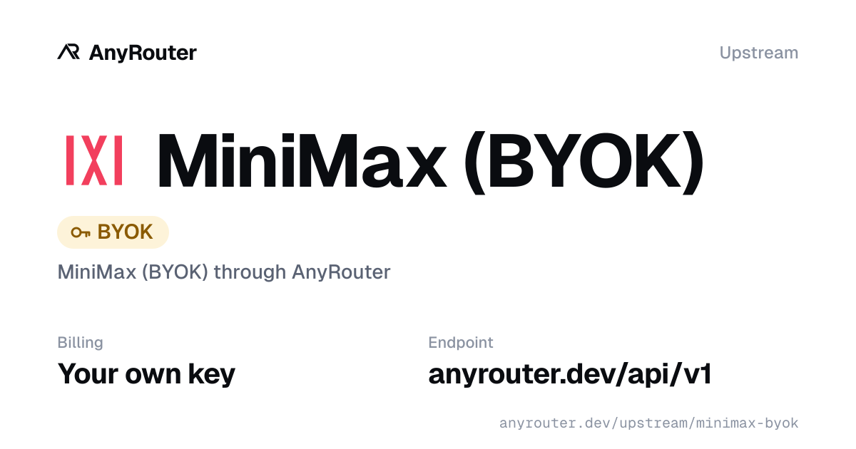 MiniMax upstream share card