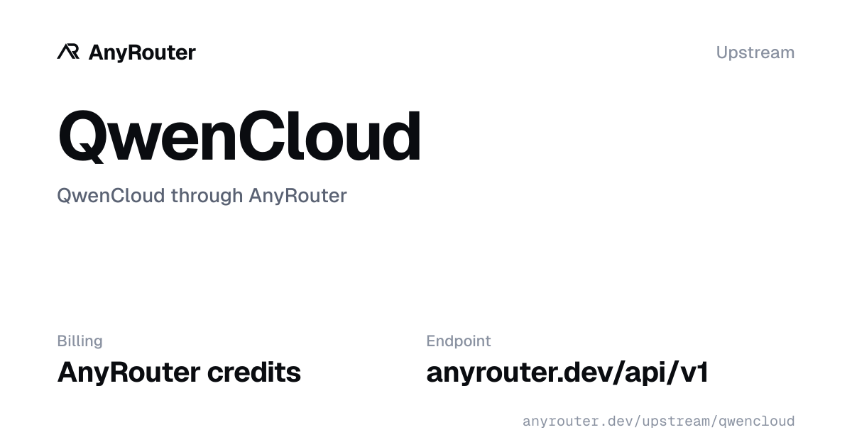 QwenCloud upstream share card