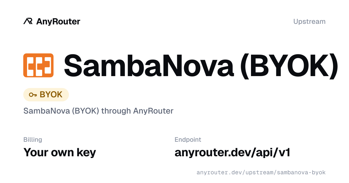 SambaNova upstream share card