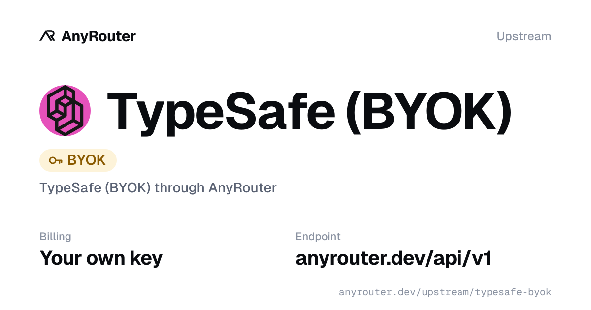 TypeSafe upstream share card